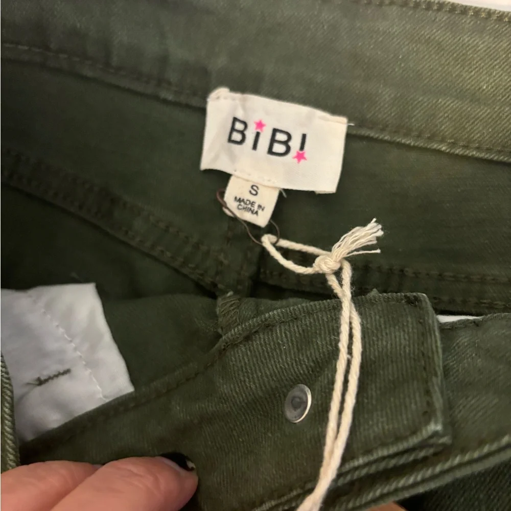 Olive green BiBi brand nwt raw edge - Picture 2 of 8